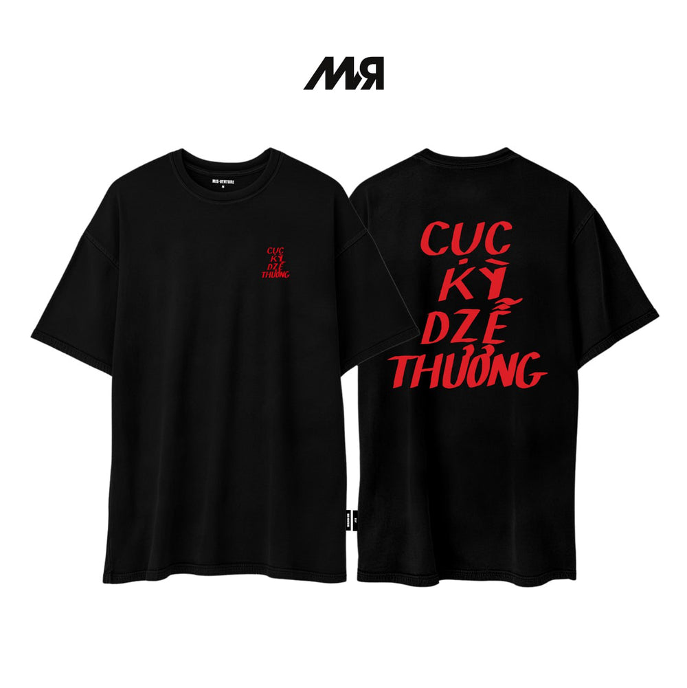 MVR ÁO THUN TYPO - CỤC KỲ DZỄ THƯƠNG - CKDT - ĐEN/ TRẮNG