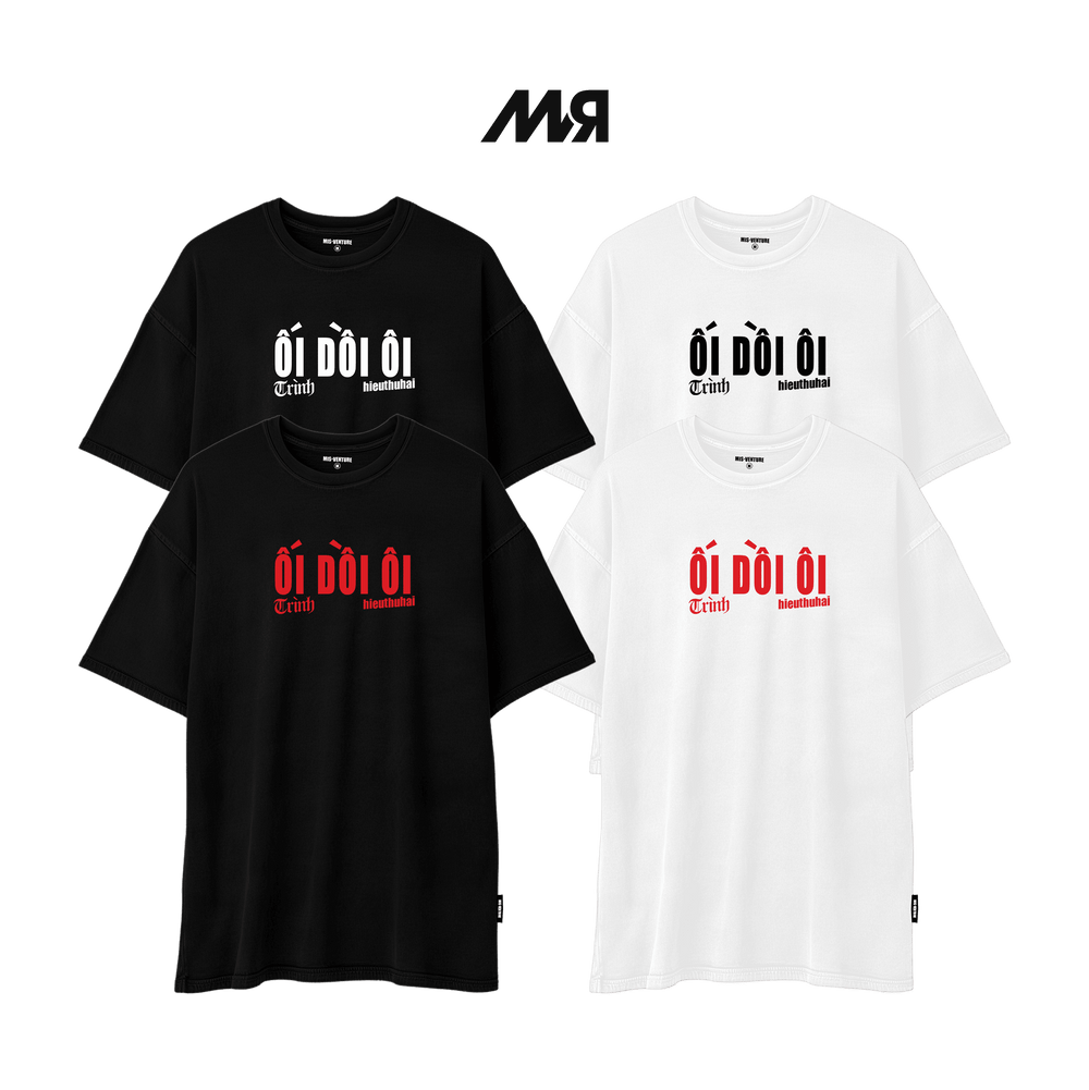 Áo thun MVR unisex - ỐI DỒI ÔI - ĐEN/ TRẮNG