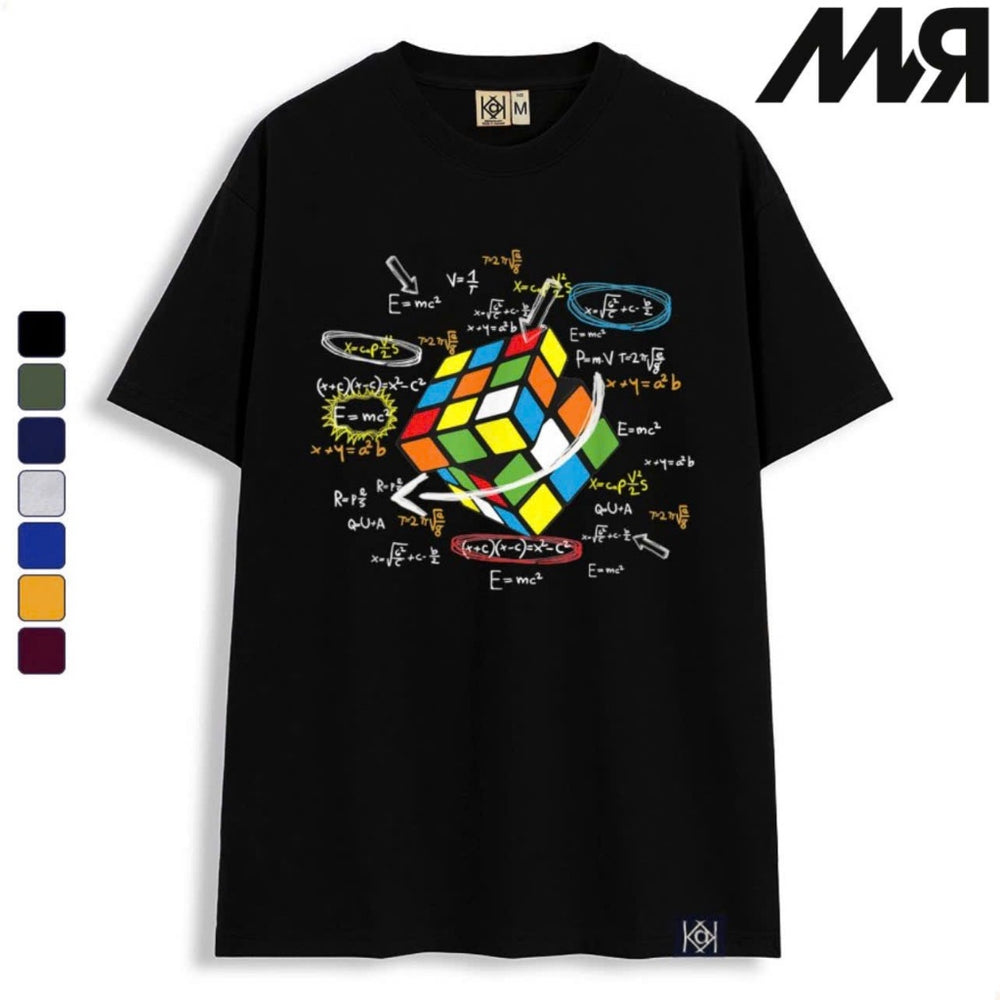 Áo thun MVR unisex - Rubik - Đen/Trắng